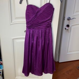 strapless purple le chateau  dress